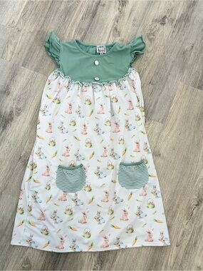 Saving Grace Smocks Girls Easter Bunny Dress Spring Size 10